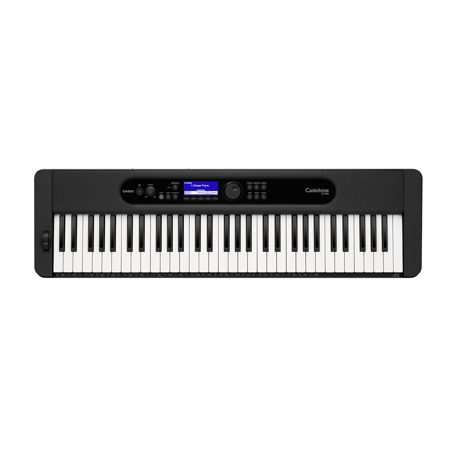 CASIO CT-S400 - KS52A 61 Keys Advanced Keyboard with Piano Tones, Casio Music Space APP and AiX Sound Source - Black